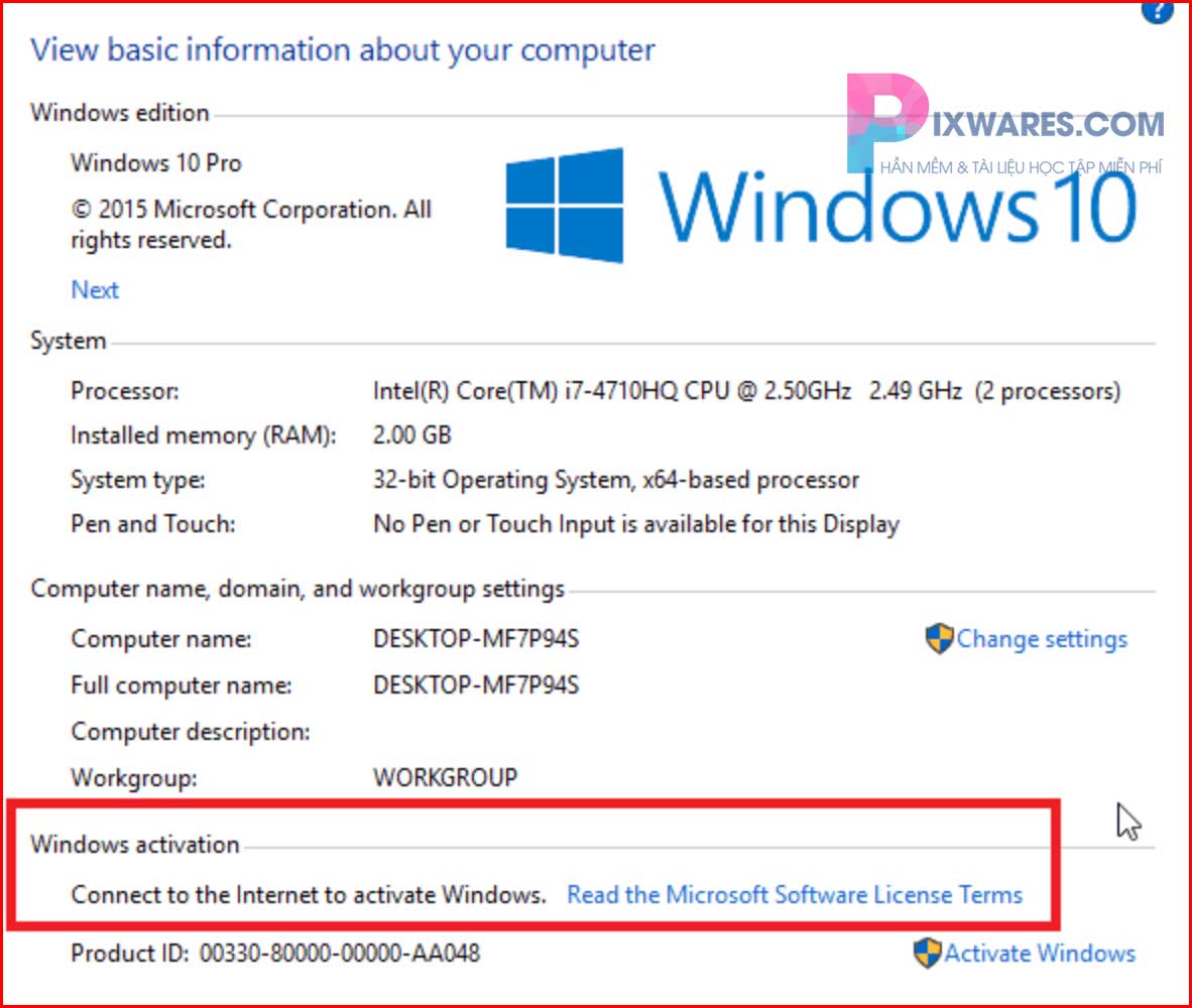 dong-chu-connect-to-the-internet-to-activate-windows