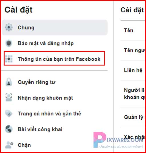 tiep-tuc-chon-muc-thong-tin-cua-ban-tren-facebook-o-menu-ben-trai-man-hinh