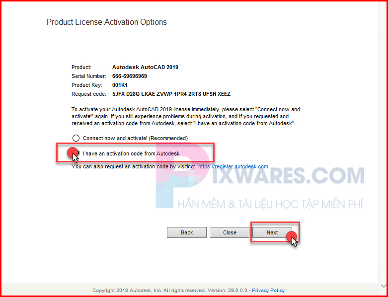 tren-cua-so-autocad-2019-tich-vao-dong-i-have-an-activation-code-from-autodesk-va-next